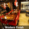 Custom Hand Made Reclaimed Wood Restaurant Tables with Epoxy Resin Finish
